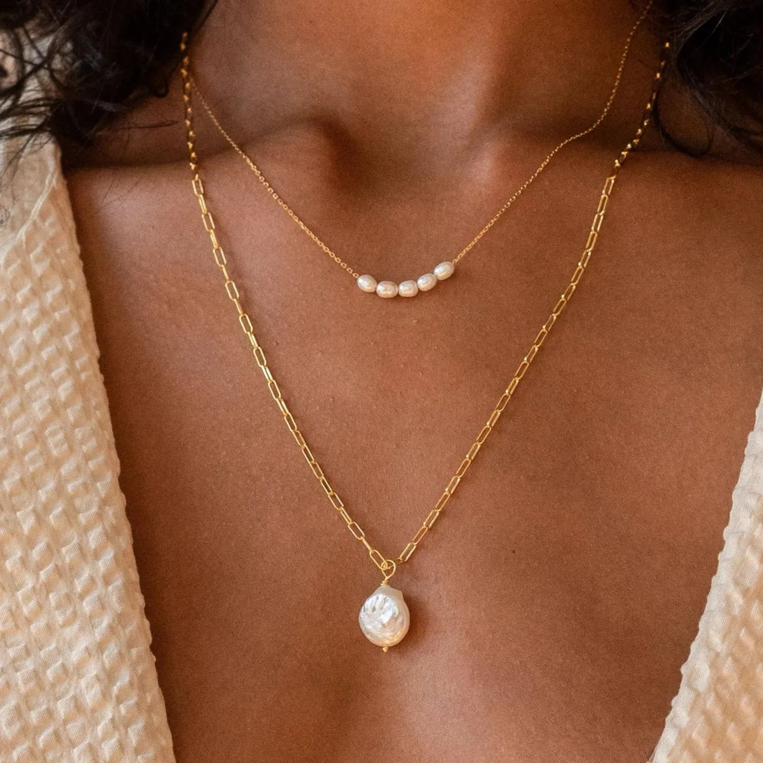 Baroque Small Pearl Necklace