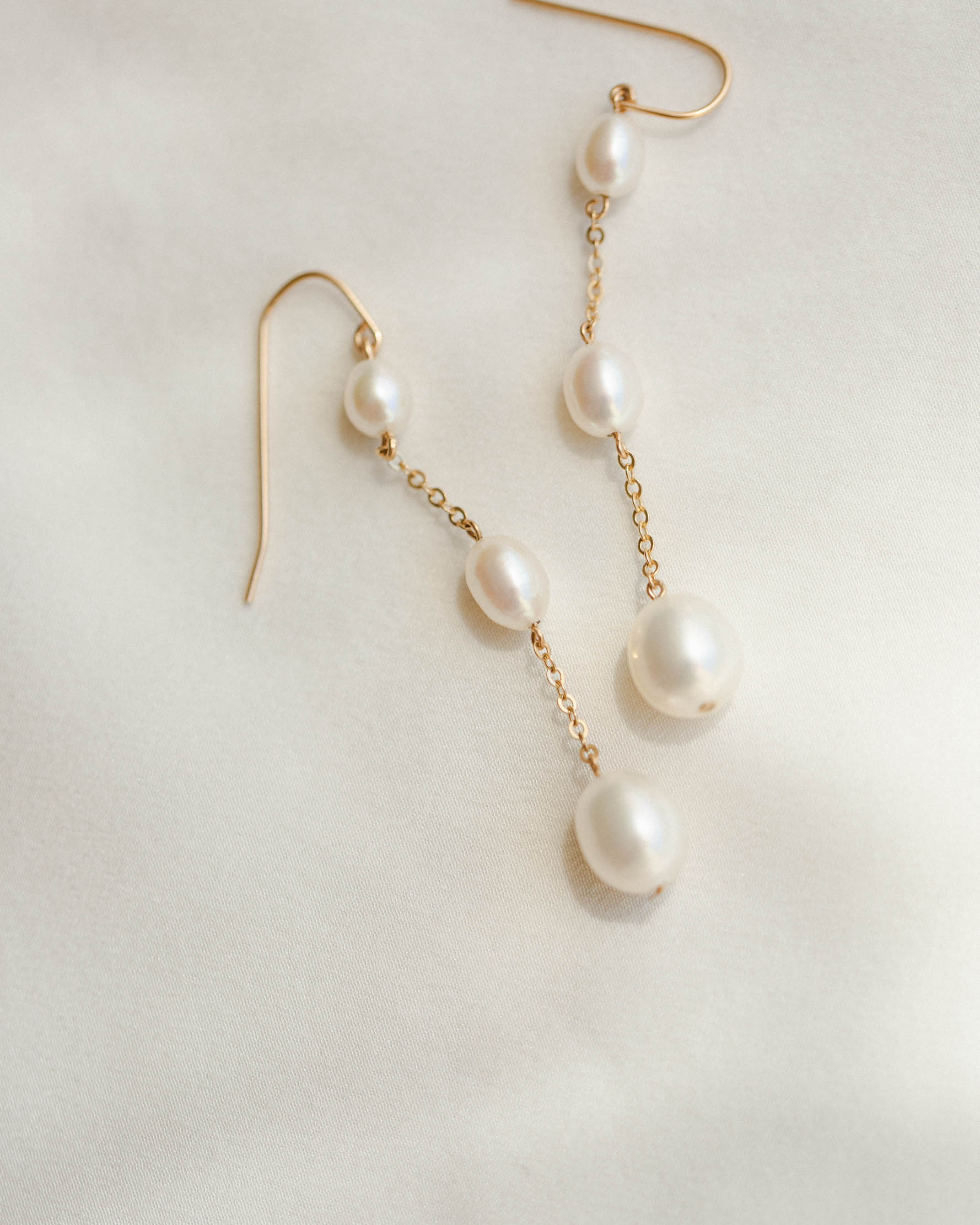 Trinity Pearl Drop Earrings