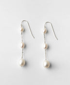 Trinity Pearl Drop Earrings
