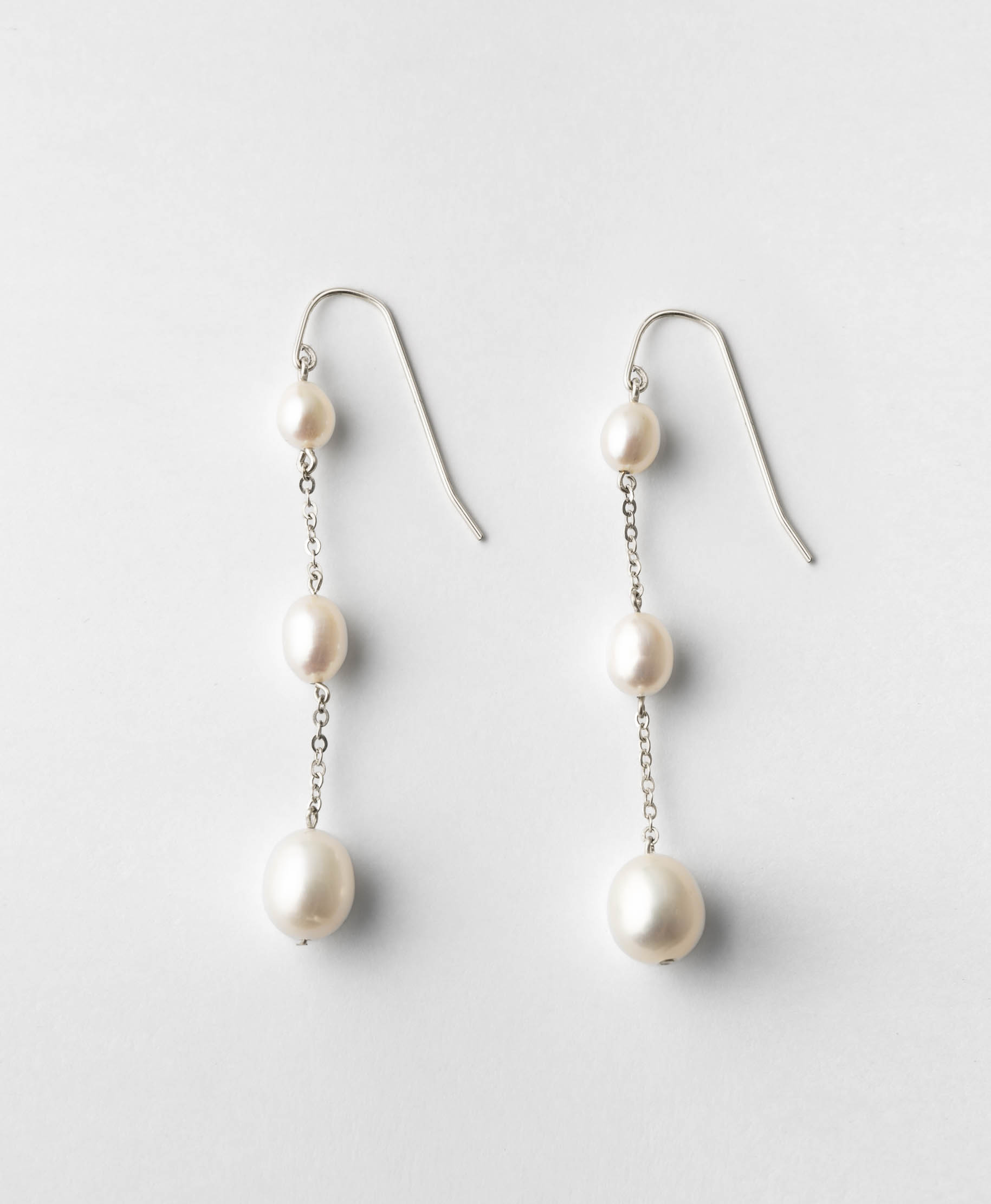 Trinity Pearl Drop Earrings