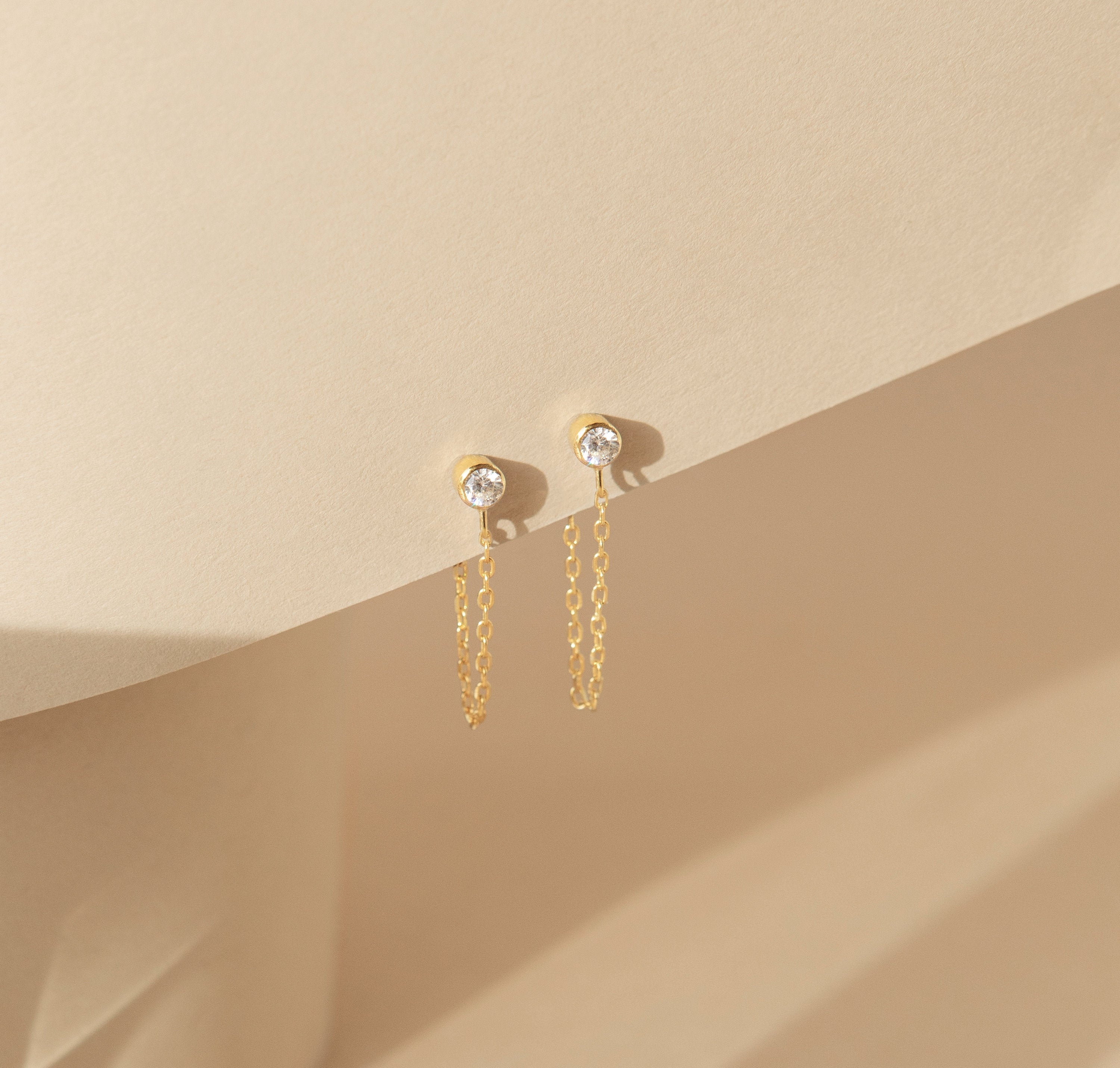 Birthstone Chain Studs