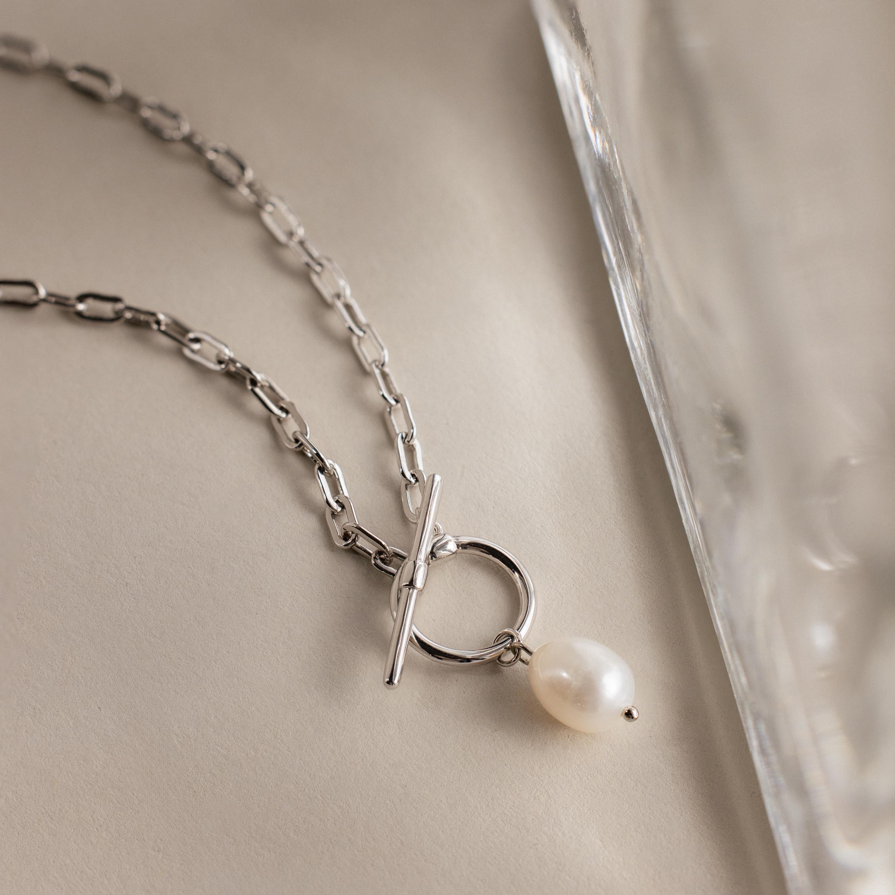 Toggle Pearl Necklace